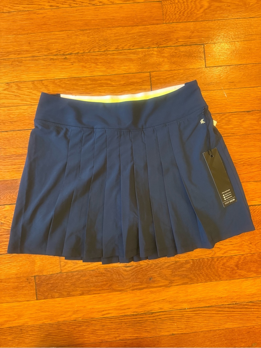 Kyodan Active Navy Pleated Tennis Skort — Size M NWT